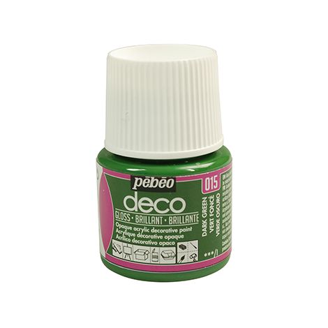 Farba Pebeo Deco Błyszcząca 45ml, Zielona/015 Dark Green